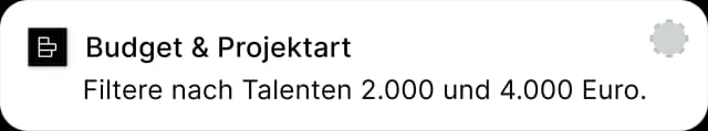 Budget & Projektart